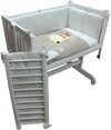 minicuna colecho en madera Blanca